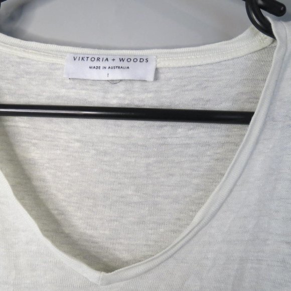 VIKTORIA & WOODS - LINEN TEE - SIZE 1 - Picture 5 of 6